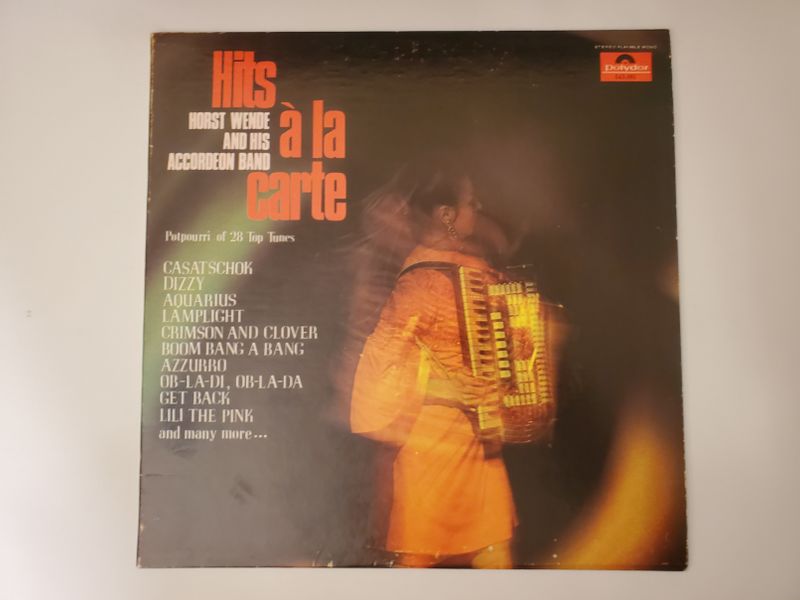 Horst Wende and His Accordion Band Hits ? la Carte vinyl record